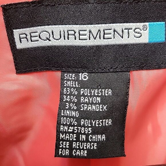 Requirements Coral Blazer 4 Button Size 16 Soft Stylish Office Workwear Casual - Picture 7 of 8